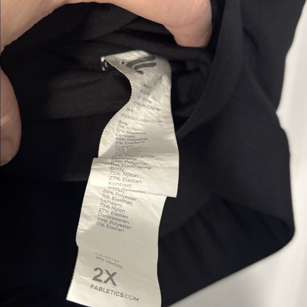 Fabletics Black Strappy Sports Bra - Picture 5 of 5